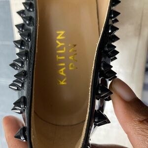 Kaitlyn Black Spiked Heels